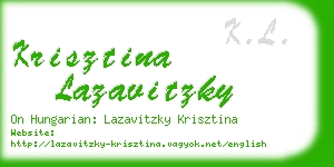 krisztina lazavitzky business card